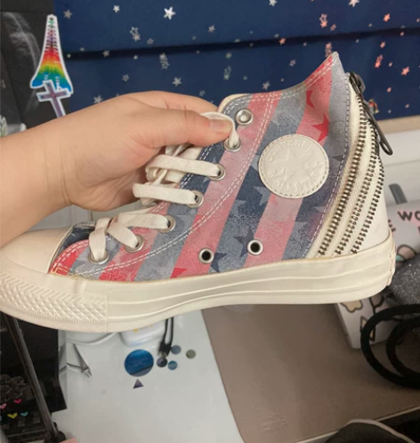 正品 匡威 高帮帆布鞋 35码 大约8-9...