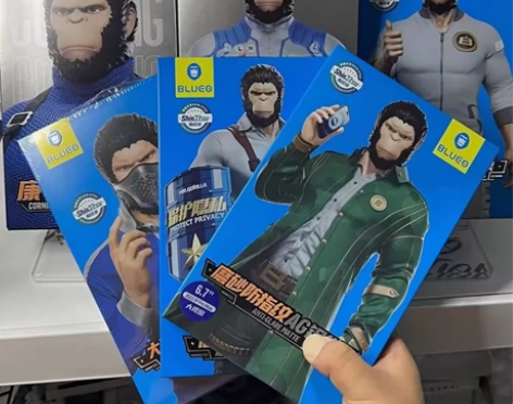 （新品上市）苹果13promax蓝橙钢化膜...