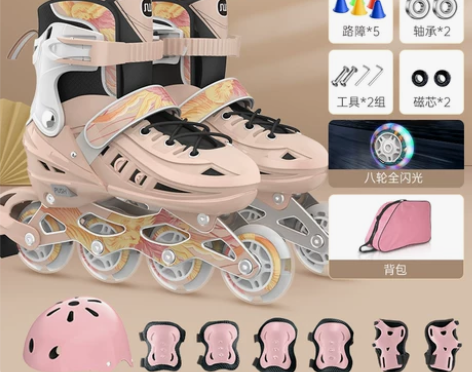 斯威溜冰鞋儿童轮滑鞋初学者男孩男童女童旱冰...