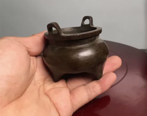 佛供小香炉熏香炉供奉铜雕小鼎炉老铜古董杂项...