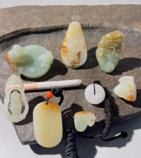 和田玉籽料名家作品一览，省级玉雕大师作品，...