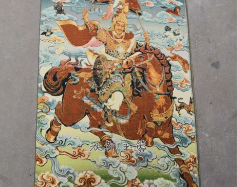 古玩 唐卡刺绣挂画 客厅玄关装饰画 唐卡格...
