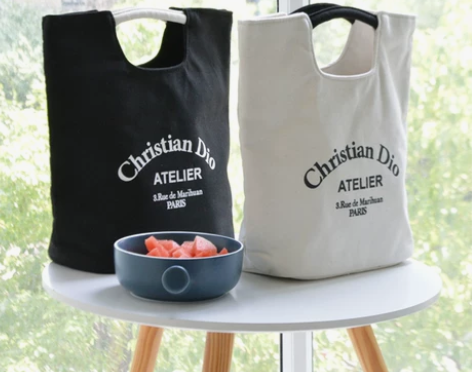 外出手提袋子饭盒包便当袋学生饭包帆布手拎包...