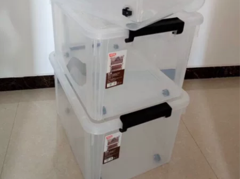 禧天龙 加厚收纳箱大号55升×3个 透明储...