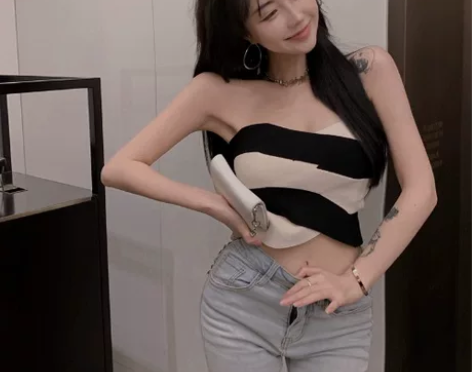 【特卖节价】针织抹胸吊带背心女设计感小众2...