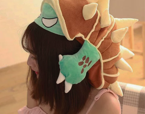 披甲龙龟帽子cosplay帽毛绒帽披甲提莫...