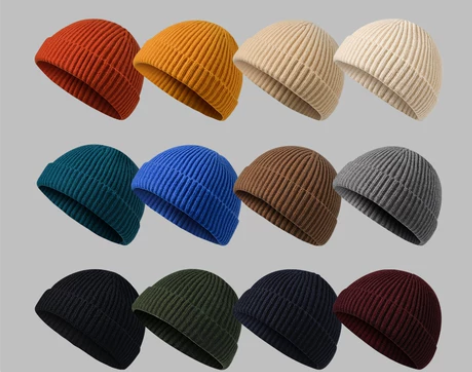 毛线帽女日系针织帽冷帽潮牌帽子男秋冬瓜皮帽...