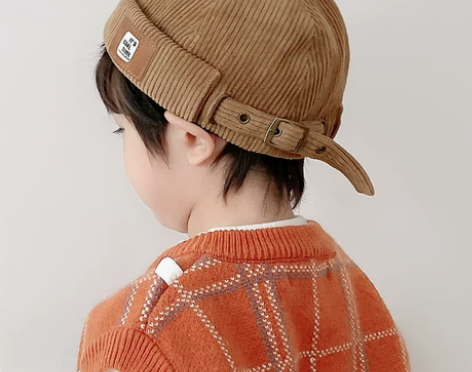 宝宝地主帽男童小童帽子秋冬季儿童瓜皮帽雅痞...