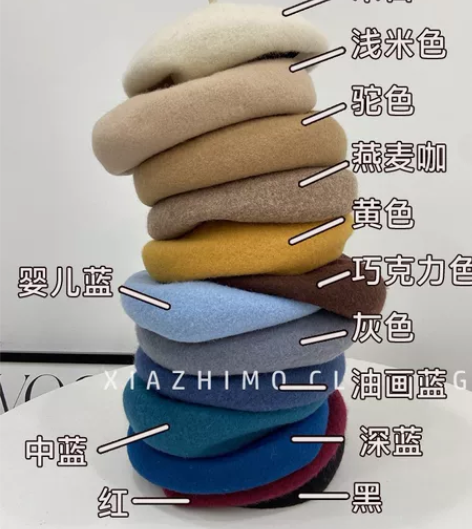 XZM贝雷帽,黑色,羊毛,仅过水,一次都没...