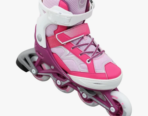 迪卡侬溜冰鞋儿童初学者中大童轮滑鞋滑冰鞋滑...