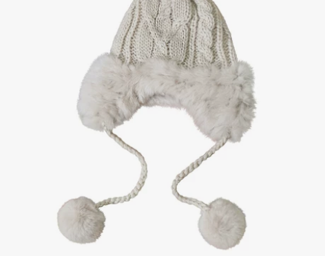 冬季旅行保暖兔毛护耳帽针织加绒东北雪地帽甜...