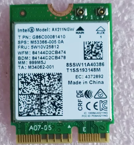 华硕台式机主板拆出的Intel ax211...