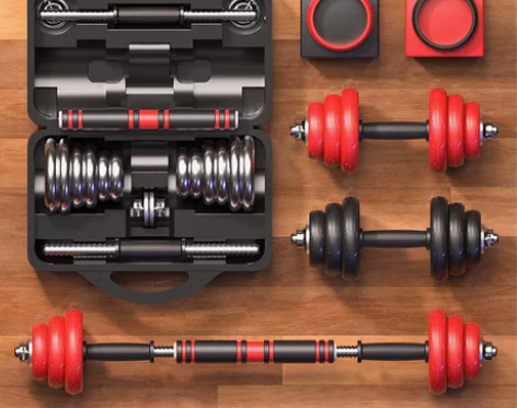 【狂欢价】朗威哑铃 男士健身 电镀20公斤...