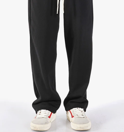 裤子加绒 加厚裤子潮牌秋冬直筒宽松垂坠感运...