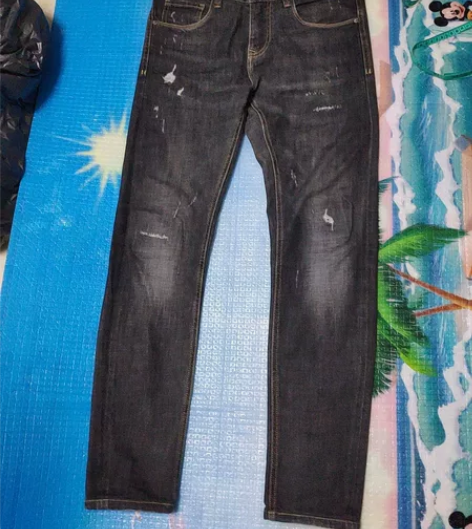 破洞牛仔裤男28码腰围76裤长97 3-22
