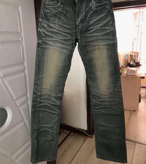 JEANS男士牛仔裤，做旧风格，胖了转，不...