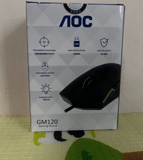 AOC GM120有线游戏鼠标电脑办公电竞...