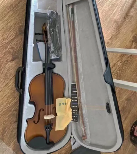 实木全新手工小提琴，原价在3000元左右。...