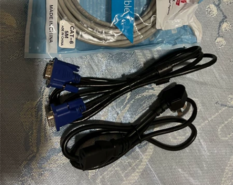出闲置全新电脑电源线+5米的网线+连接显示...