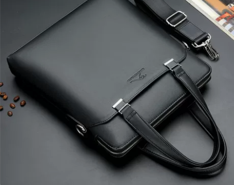 袋鼠手提包男包手拿竖款公文包男士商务文件包...