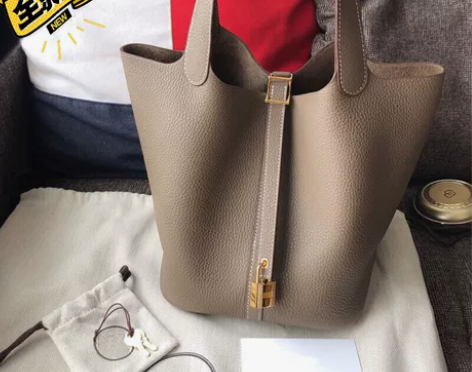 水桶包2020新款潮真皮女包 头层牛皮菜篮...