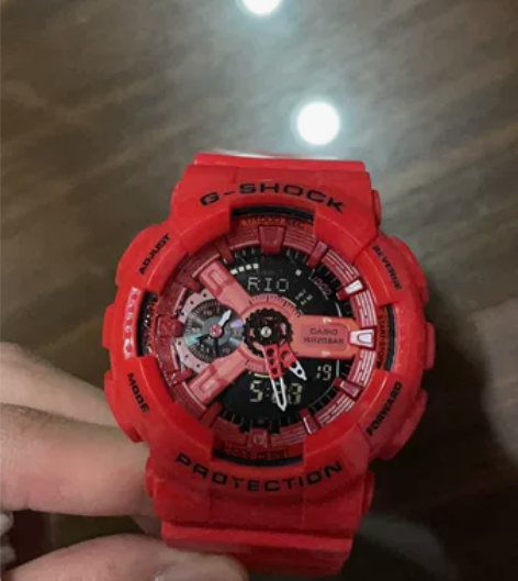 卡西欧红黑,别人送给孩子的,没有包装盒子,...