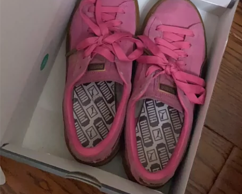 puma 玫红色松糕鞋 37  限量很少见...