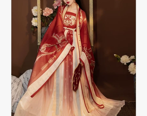 恋霜凤钗令汉服女正品原创中国风古装唐制齐胸...