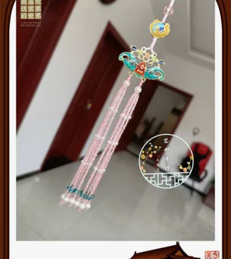 旗袍压襟挂件景泰蓝烧蓝汉服旗袍唐装茶服古装...