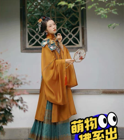 七月夕 柚夏满满 明制立领长衫织金马面裙华...