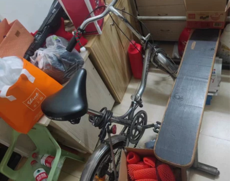 菲利普折叠自行车 几乎没怎么骑 开源小区自...
