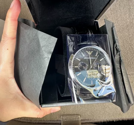 阿玛尼手表ar2247  鳄鱼皮压纹 全新...