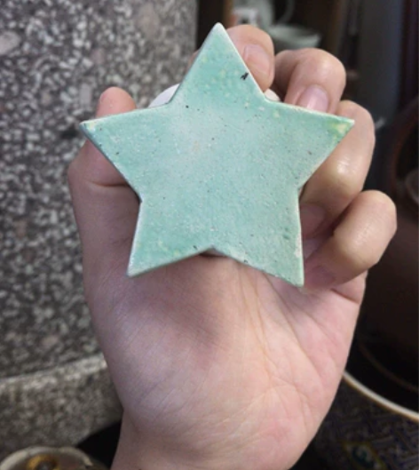 日本盖置 湖绿色星星款  像流星一样划过你...