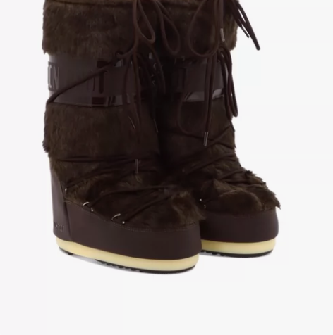 Moon Boot 毛毛雪地靴 棕色 热门...