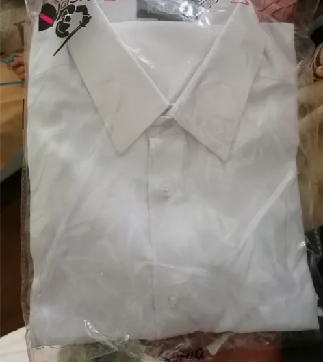 白色长袖衬衫，男，尺码160/80A，工作...