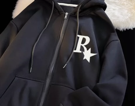 MIXGEORA美式高街开衫卫衣男秋冬加绒...