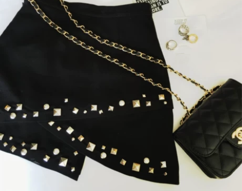 【林珊珊】铆钉包臀裙半裙短裙 显腿长 颜色...