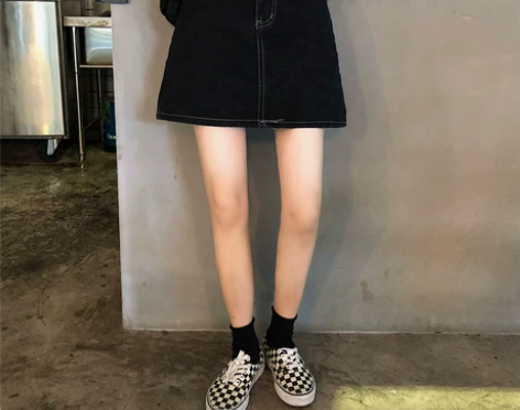 橘子酱a型短款显瘦牛仔短裙女百搭一步裙高腰...