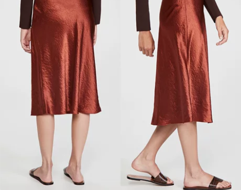 yuan~V家客供进口醋酸面料显瘦斜裁包臀...