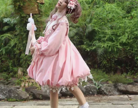 脱离地球Lolita 星云泡泡op粉色款s码