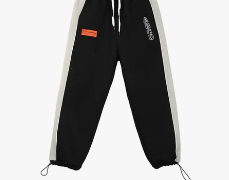 Leman金俊 加绒卫裤男宽松休闲裤韩版针...