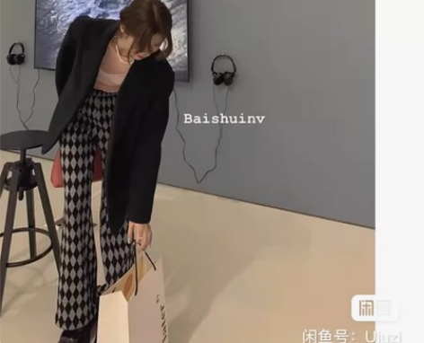 白水女 休闲裤 微拉 M 几乎全新 很厚实...