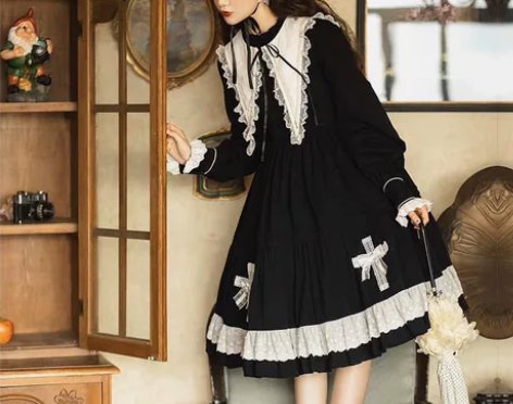十字圣殿 lolita裙春秋暗黑女装哥特全...