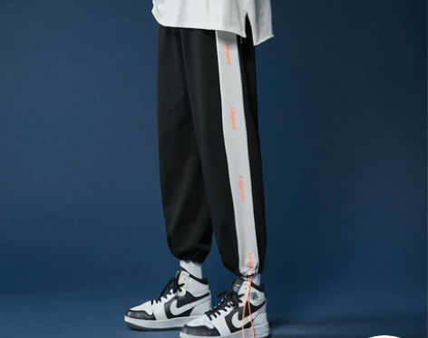 hiphop裤子男宽松秋季束脚卫裤潮牌潮流...