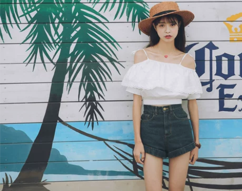 范智乔 穿上显腿长   灰色显瘦百搭高腰牛...