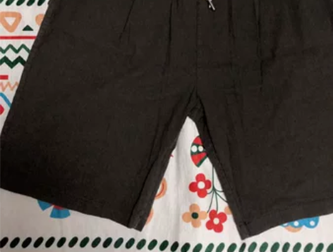 包邮亚麻短裤男潮流宽松休闲五分裤，深灰色，...