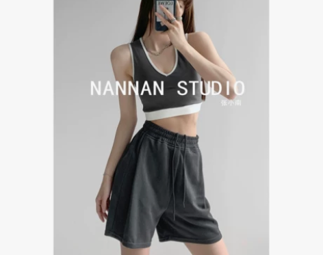 美式复古阔腿休闲裤女秋宽松百搭直筒卫裤高腰...