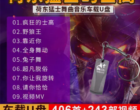 正版荷东猛士野狼王经典的士高dj舞曲32g...