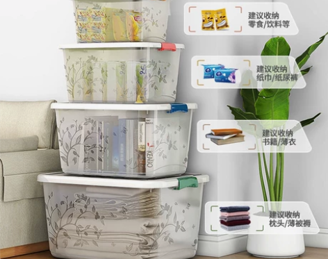 【5.9包邮】家居透明收纳箱塑料特大号衣服...