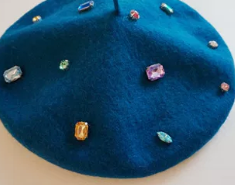 闪闪惹人爱 原创定制宝石水钻韩国手工帽贝雷...